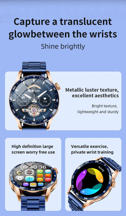 LIGE 2025 New Fashion Smart Watch Men HD Screen Sport Fitness Heart Rate Monitor Bluetooth Call IP68 Waterproof Smartwatch Women