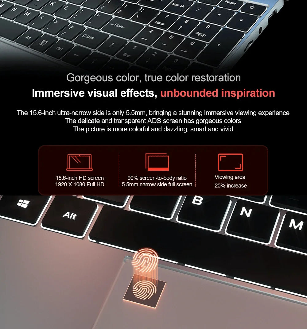 CARBAYTA Performance Laptop Computer 5G Wifi AMD Ryzen 7 4800U Windows10 11 Pro Gaming IPS Laptop