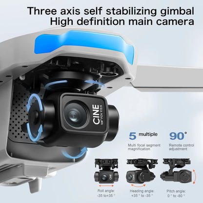 New S-X1 Max 5KM LCD SC GPS Drone 4K Dual Camera 5G Wifi FPV 3-Axis Gimbal Professional Digital image transmission RC Dron Toys