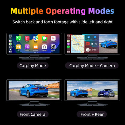 4K Dash Cam 10.26 inch Carplay & Android Auto Car DVR Video Recorder Dahscam Camera 5G Wifi GPS Navigation FM AUX 360 ° Rotation