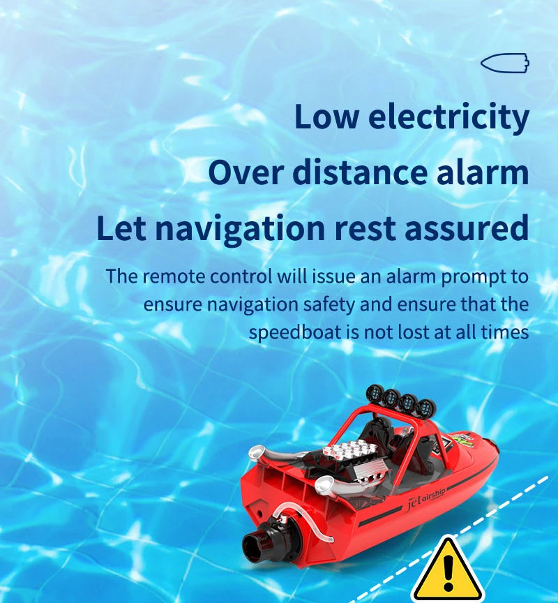 TY725 RC Boat TURBOJET PUMP High-Speed Remote Control Jet Boat Low Battery Alarm Function Adult Children Toys Gift