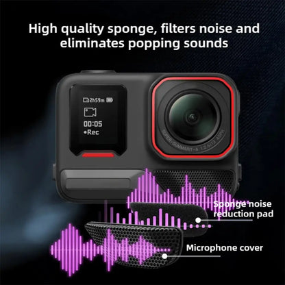 FOR Insta360 Ace Pro2 Microphone Windshield Action Camera Microphone Accessories Windshield Action Camera N0C8