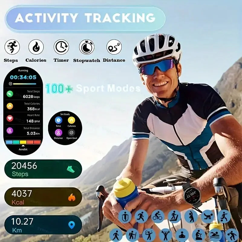 Smart Watch For Women Men 1.28"HD Display Multi Sports Modes Camera Control Music Control Sports Pedometer Watch For Android IOS