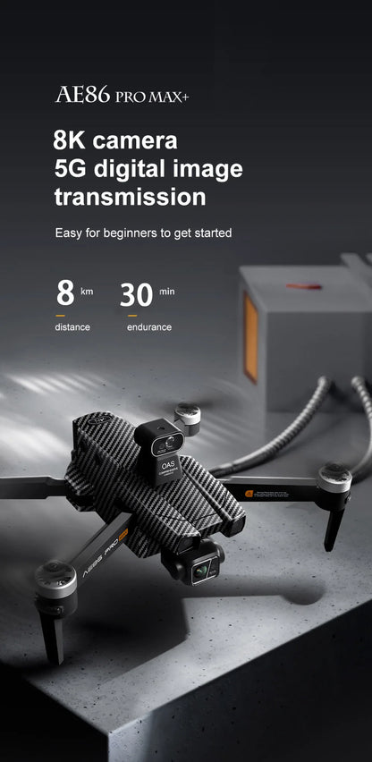 AE86 PRO MAX/S155 GPS Drone Professional 8K 3-axis PTZ Aerial Obstacle-Avoiding Brushless Motor 5G WIFI RC Quadcopter Toys