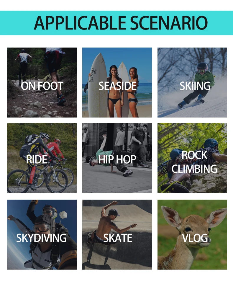 1080P HD Portable Sports Mini Camera with Hotspot WiFi Waterproof Camera, Motorcycle and Bike Camera Anti Shake Outdoor Sports