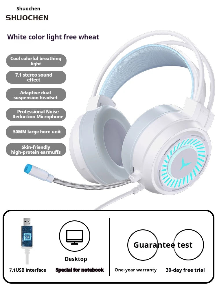 Hot Selling G58 Gaming Headphones Stereo Surround 7.1 Wired Headphones Microphones Esports Gaming Gear Over-ear headphones