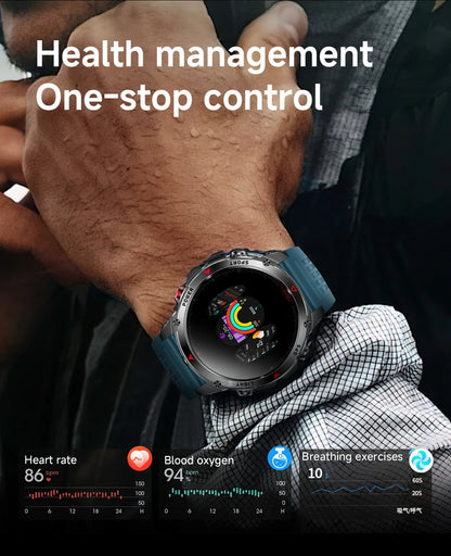 Built-in GPS Positioning Smart Watch Men 1.46 Inch HD Screen Compass 100+ Sport Mode 30M Waterproof Bluetooth Call Smartwatch