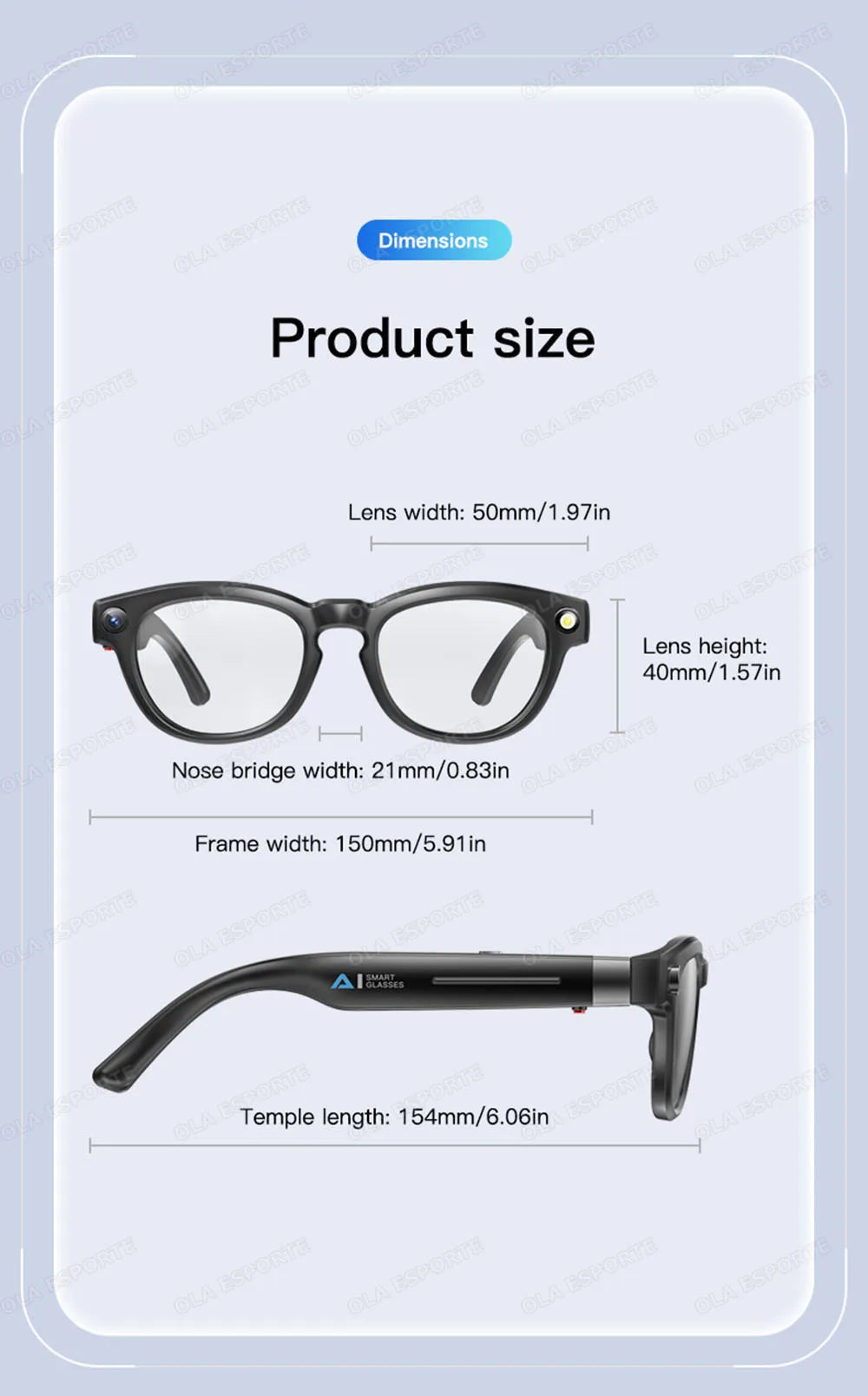 New Smart Glasses 2025 Recording Videos 800W Camera AI Photo Recognition Answer Translation Charging Lens BT Music Smartglasses