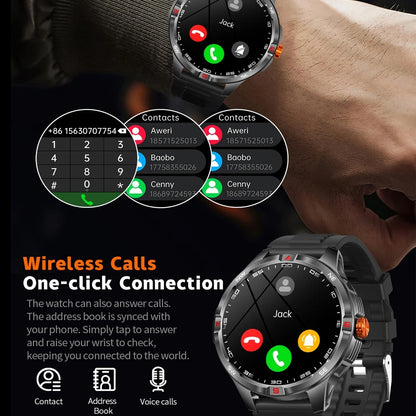 GPS Outdoor 1000mAh Battery Smartwatches Men 100+ Sports Mode Compass Heart Rate 3ATM Waterproof Bluetooth Call Smart Watch