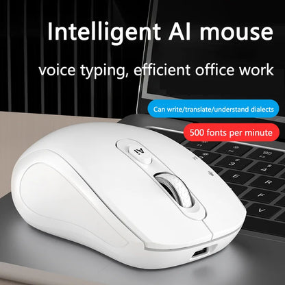 Intelligent Mouse Wireless Bluetooth Dual Mode Mute Rechargeable Mouse Voice Typing Translation Writing Office Universal