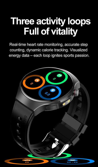 For Huawei New Smartwatch Men GPS Sports Fitness Waterproof Watch Flashlight 100 + Sports Mode Bluetooth Call Smart Watch