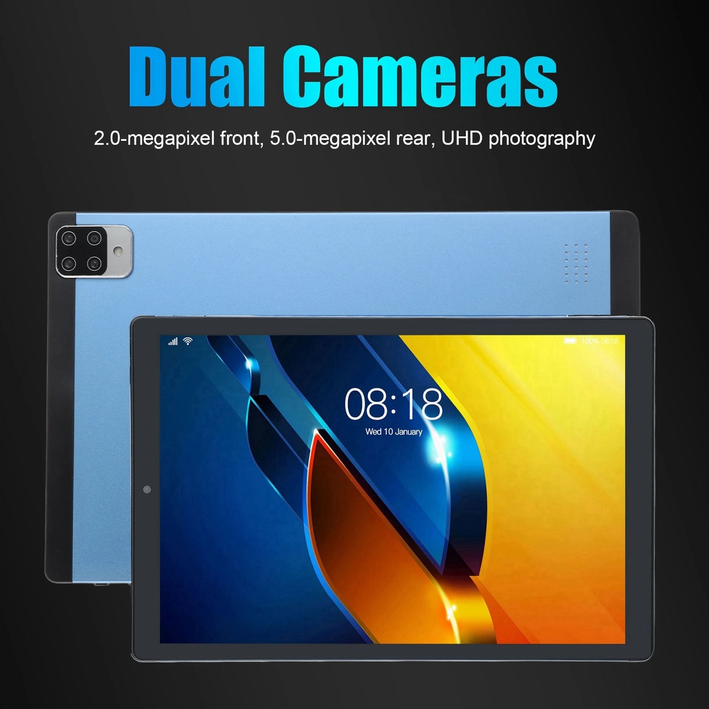 128GB Tablet 10.1 Inch Blue 6GB 128GB 10  CPU 8800mAh Dual Band 5G WiFi Type C MT6592 10.1 Inch Tablet Blue Tablet Tablet PC