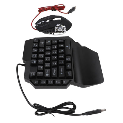 Mobile Game Combo Pack Bluetooth Connection Single Hand Keyboard Mouse Combo Responsive with Adjustable Phone Holder for Gaming