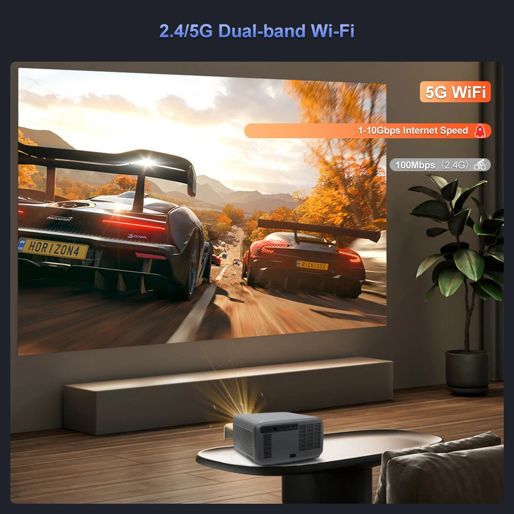 Touyinger Q12W PRO Full HD 1080P Projector 4K 2800 ANSI Android 12 Cinema Beam Projector for Home Education Conference Video