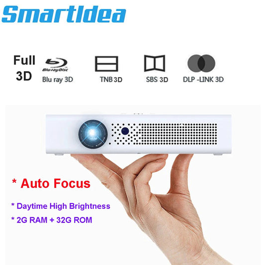 Smartldea V6 3D 4K Projector Android Wifi Daytime Proyector native 1280*800 Auto Focus Full HD 1080p portable smart game Beamer