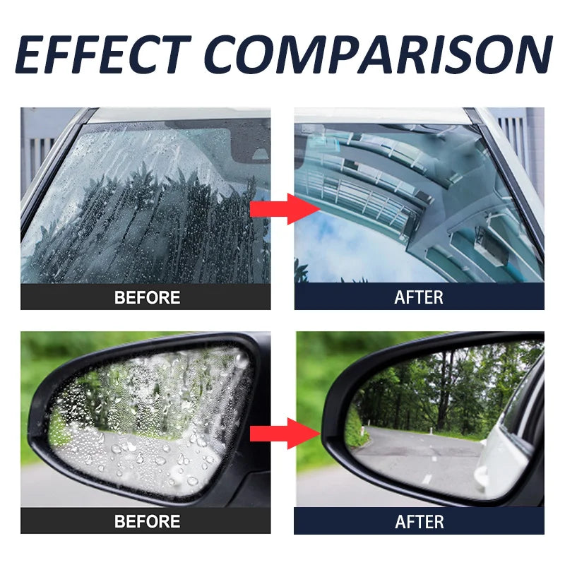 Car Glass Anti-Rain Spray Auto Water repellent Coating Agent Waterproof Rainproof Anti-fog Glass Cleaner Auto Windshield Clear