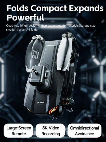 M7 Mini Drone Professional GPS 8K HD Camera Drones 5G WIFI FPV Video 4k UAV 4.5 inch large screen remote control RC Dron