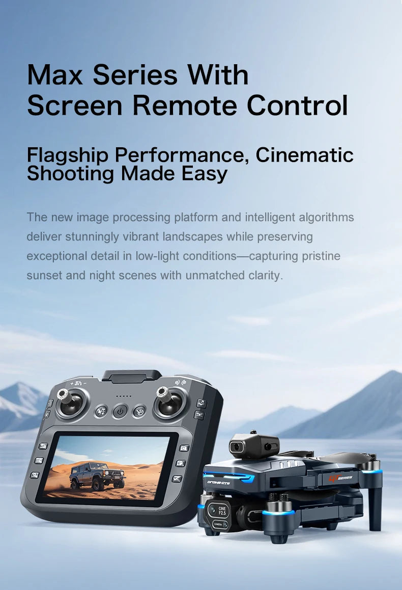 GT8MAX Drone Professinal RC 8K HD Cameras WIFI FPV Height Hold Gesture Photography Foldable Quadcopter Screen Remote Control Gif