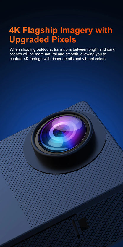 4K Action Camera 1080P 30FPS 170° Wide Angle Lens Outdoor Diving And Riding Sports Camera Ultra HD Pixels Sports Camera