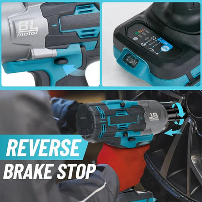 1000Nm Brushless Electric Impact Wrench  Screwdriver Cordless Electric Wrench Tools for Makita 18V Battery