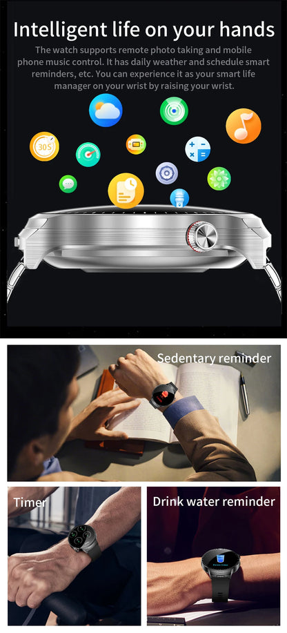 LIGE 2025 Smart Watch 2 in 1 With Earphone Smartwatch Bluetooth Call Men Watch AI Voice Heart Rate Monitor Play Music SmartWatch