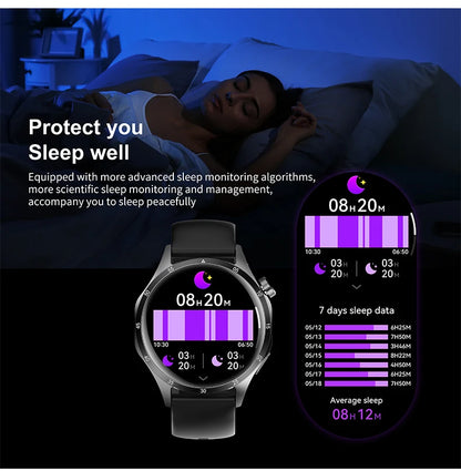 2025 New Mens Smart Watch 360 * 360 Bluetooth Call Smartwatch AMOLED Screen GPS Smart Watches NFC Waterproof Smart Watch for Men