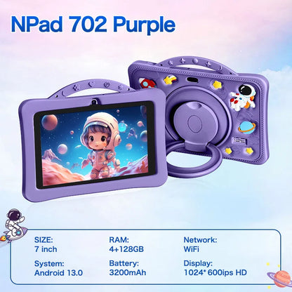 2025 New Kid's Tablet Android 14 7.1 HD Screen 1280*600 IPS 4GB+128GB Memory 3200mAh GPS Satellite Positioning Tablet Boys Girls