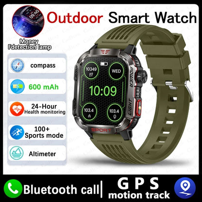 For Huawei GPS Outdoor Sport LED Light Smartwatch Men 600mAh Large Battery Cash Verification Function Bluetooth Call Smart Watch