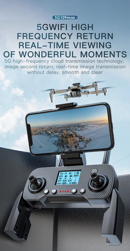 SG109 PRO Max Drone 4k GPS 8K HD Dual Camera Professional Aerial Photography UAV Brushless Motor Quadcopter Toys Aircraft