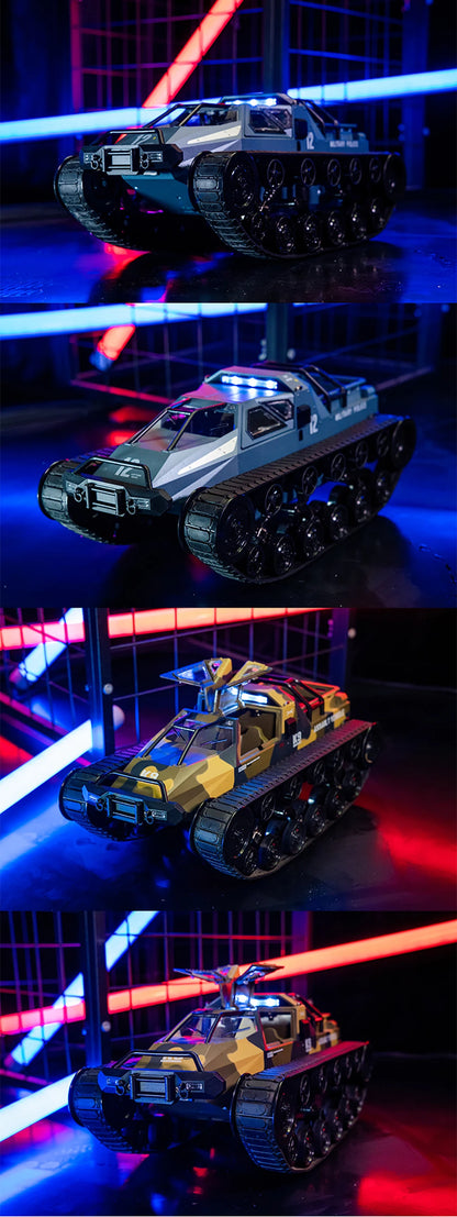 JJRC C8812 / C8812 MAX RC Car Full Scale Tracked Tank Simulation 2.4G Remote Control Car Drift LED Light Off-Road RC Toy As Gift