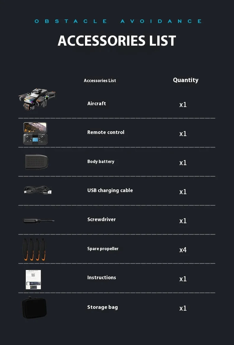 Xiaomi Mijia JS39 Drone 8K HD with Obstacle Avoidance&Optical Flow,Brushless Motor Foldable RC Quadcopter for Aerial Photography
