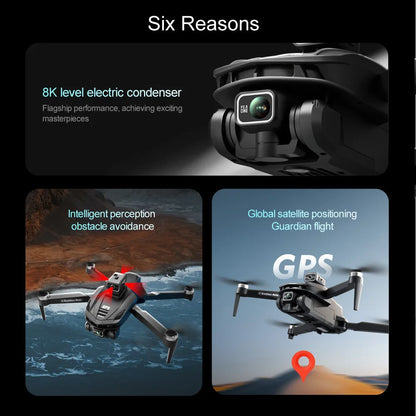 2025 V168 MAX GPS Drone Professional 8K Camera Aerial FPV Brush Avoiding Obstacle with Large Screen Remote Control Folding Dron