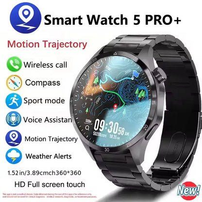 2025 New Mens Smart Watch 360 * 360 Bluetooth Call Smartwatch AMOLED Screen GPS Smart Watches NFC Waterproof Smart Watch for Men