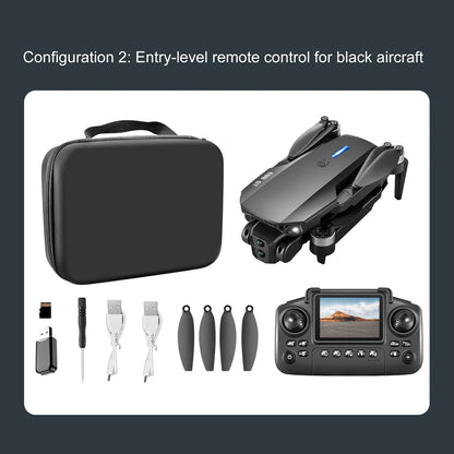 E88GT 4.3-inch Large Screen Drone Brushless Dual Camera Aerial Photography 8K HD Optical Flow Remote Control Aircraft Boy Gift