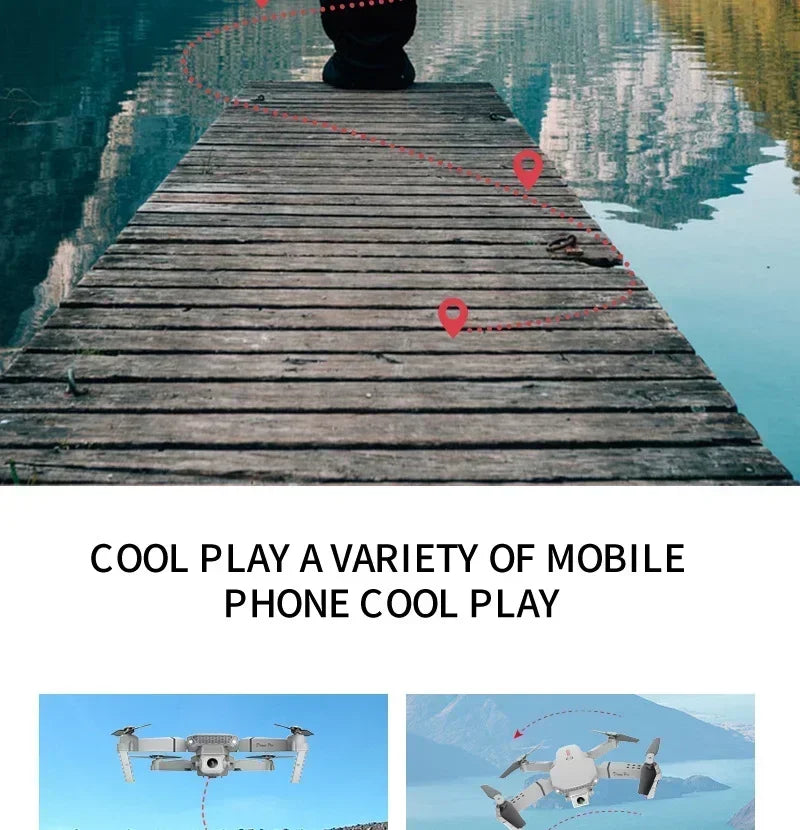 Foldable New E88 Pro RC Drone With 4K Professional 1080P Wide Angle Dual HD Camera WIFI FPV Quadcopter Height Hold