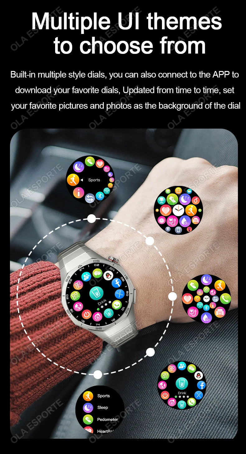 Men Women SmartWatch 2025 New 1.51 HD Screen 450Mah Fitness Track Heart Rate Sleep Gps Tracker Smart Watch Sport IP68 Waterproof