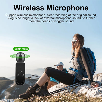 Ourlife 5K 4K60FPS Action Camera IPS Touch LCD EIS 170° DVR 30M Waterproof 5X Zoom Sport Camera With Wireless Mic&Remote Control