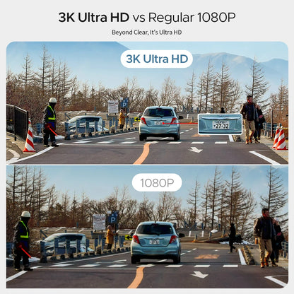 Dash cam KAWA D6 3K Video Recorder Car Dash Camera for AUTO, Car DVR Voice Control,Night Vision Dashcam 2025 New