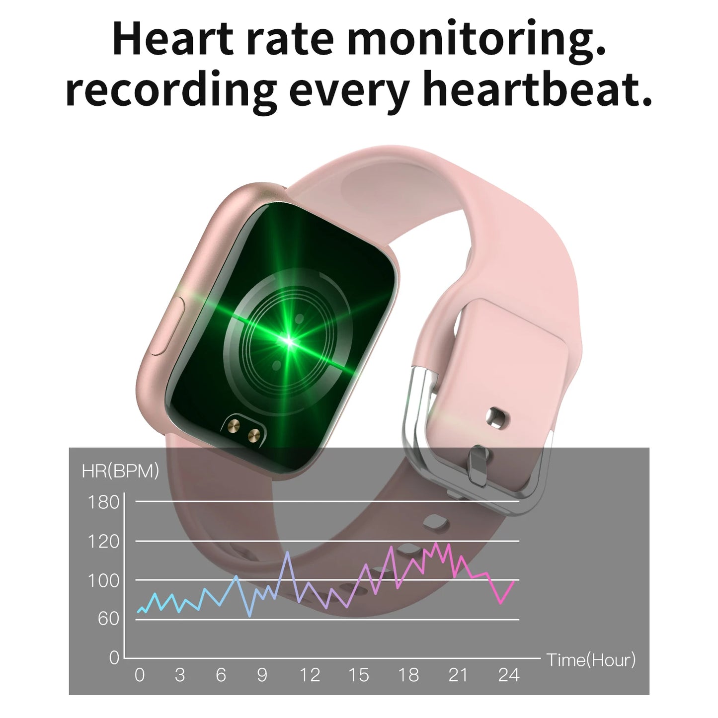 Smart Watch for Ladies 1.4 Inch Full Touch Screen Heart Rate Sleep Monitoring IP67 Waterproof Women Sports Fitness Smartwatch