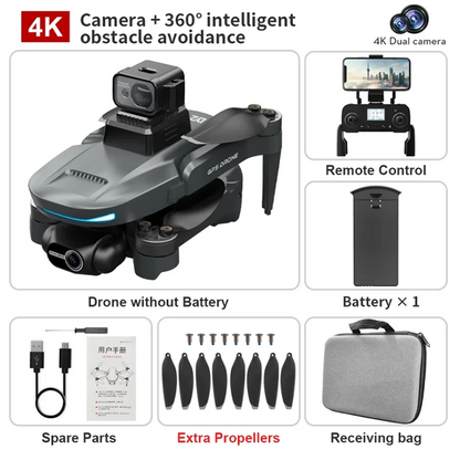 8K Professional Drone Dual Camera Obstacle Avoidance Flyer 2 Axis Gimbal Brushless Helicopter GPS RC Toys New L200 PRO MAX