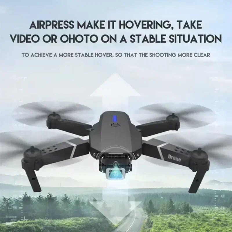 2025 E88 Professional Wide Angle RC Dron HD 4K Camera Mode Foldable Helicopter Aircraft Quadcopter Drone Kid Gift Toys ﻿
