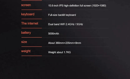 CARBAYTA AMD Ryzen 7 2700U Laptop - 36GB RAM 2TB SSD Metal Body Bluetooth Windows 11 pro Gaming IPS Portable Computer