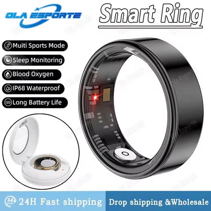 New Ceramic Smart Ring 2025 Men Women Gesture Swing Take Photos Heart Rate Blood Oxygen 5ATM Waterproof Multi-sport Mode Rings
