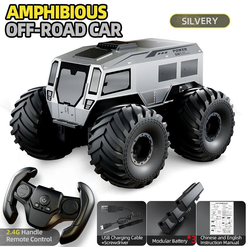 NEW RC Cars 4WD All Terrain Cross Country Car RC Water Land Amphibious 2.4G Toy Drift Racing Remote Control Car Kids Gift