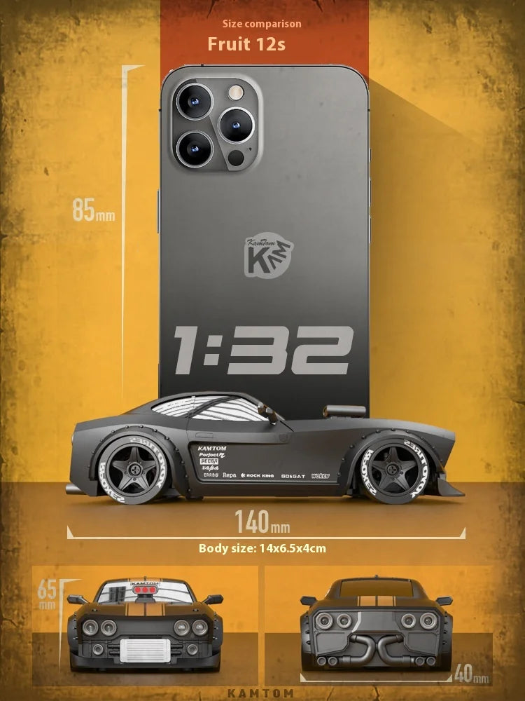 orange Kamtom 3299 1:32 Rc Car Upgrade Luminous Metal Servo Motor Car Dodgeboy Toy Car Professional Rc Drift Rc Stunt Car