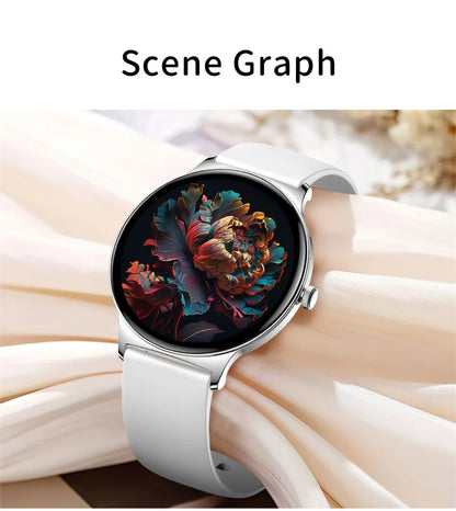 2025 New Ultra Slim AMOLED Smart Watch Women Screen Always Display Time Heart Rate BT Calling High-end Fashion Smartwatch IOS
