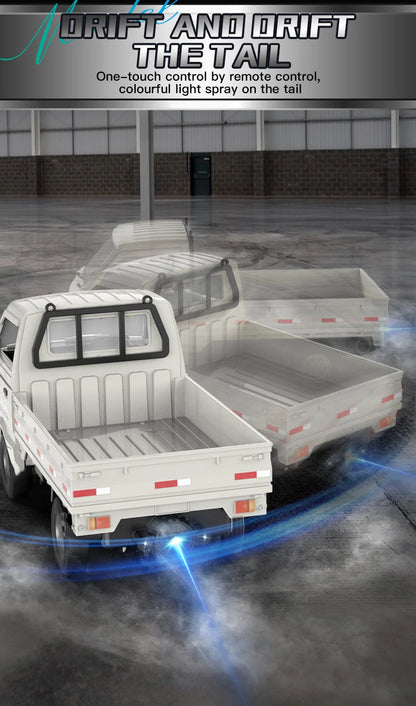 RC Truck 1:16 2.4GHZ RC Car Simulation Drift Climbing Truck With Spray and LED Lights RC Electric Truck Model Boy's Toys Gifts
