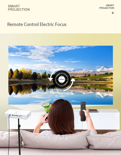Smartldea V6 3D 4K Projector Android Wifi Daytime Proyector native 1280*800 Auto Focus Full HD 1080p portable smart game Beamer