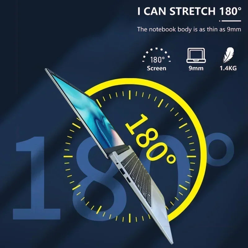 Kid 14.1-inch Intel Celeron N4000 Laptop with 128GB/256GB/512GB/1TB SSD Windows 11 Pro  Dual Core Portable Notebook for Students