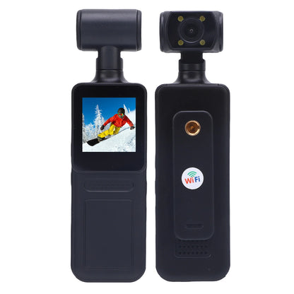Handheld Sports Camera 1.3 Inch Screen LED Light 180 Degree Rotating Lens Action Camera WiFi 135 Degree Wide Angle for Travel